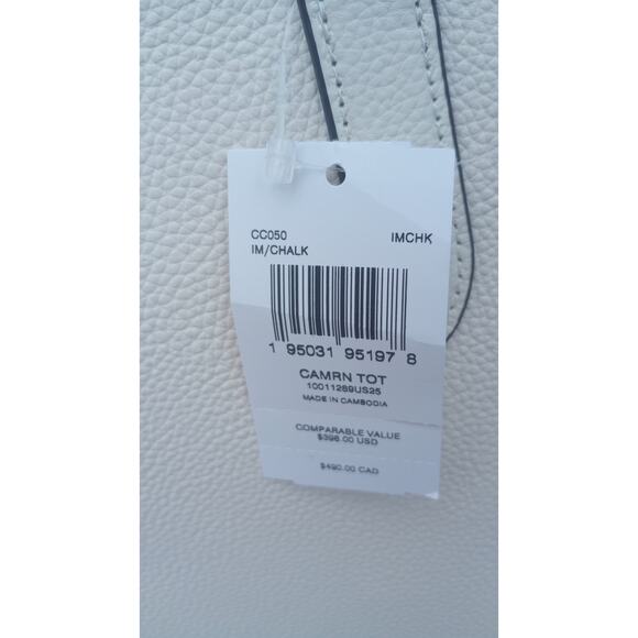 Coach CC050 Cameron Large Chalk Pebbled Tote Bag - Picture 11 of 11